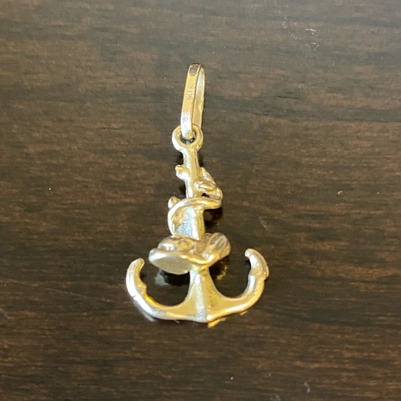 Vintage Solid 14k gold Anchor Charm pendant - Picture 2 of 7